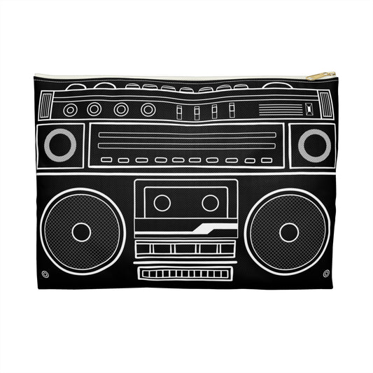 Retro Boom Box Accessory Pouch - Perfect for Music Lovers and Trendsetters