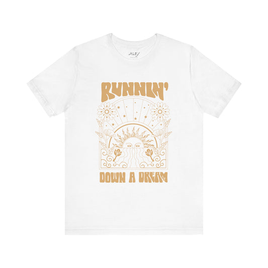 Runnin' Down a Dream Unisex Jersey Tee - Vintage Style Graphic Tee for Dreamers