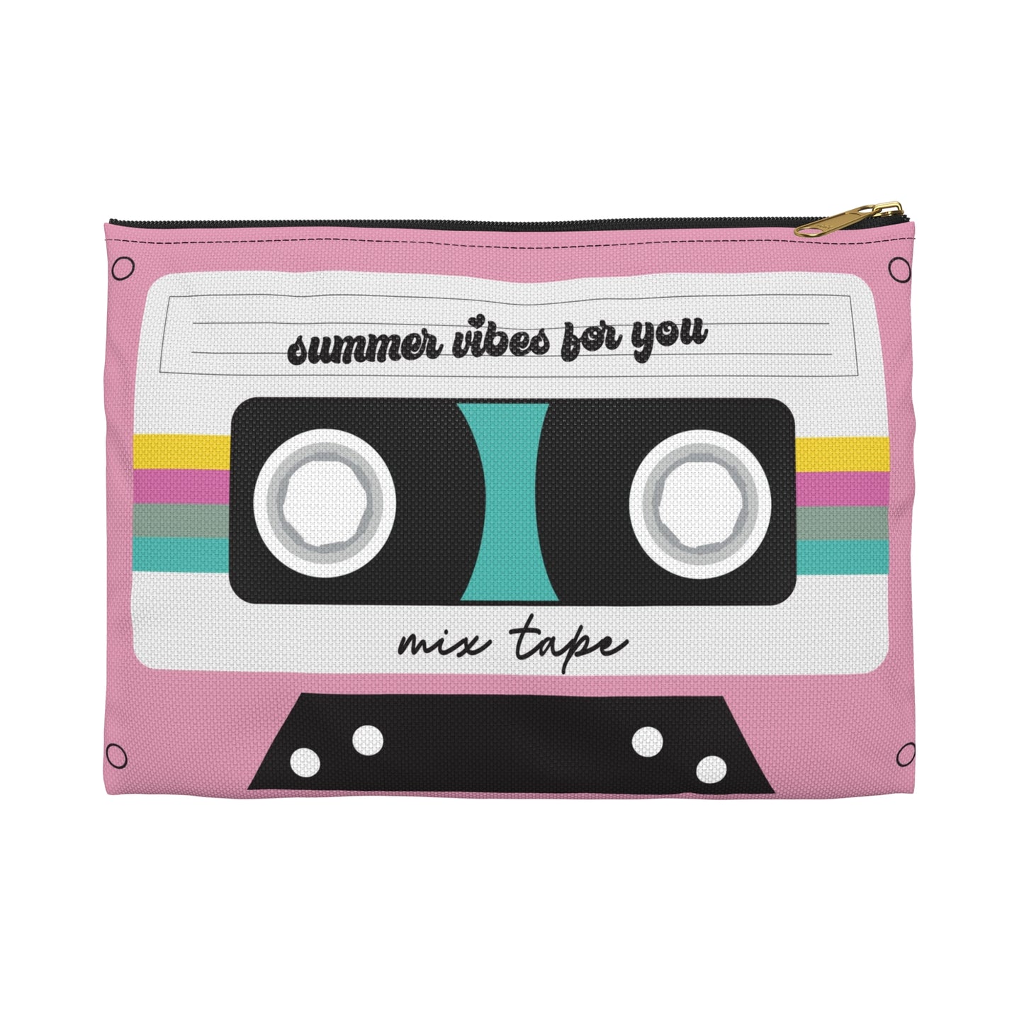 Retro Cassette Tape Accessory Pouch small- Summer Vibes for You