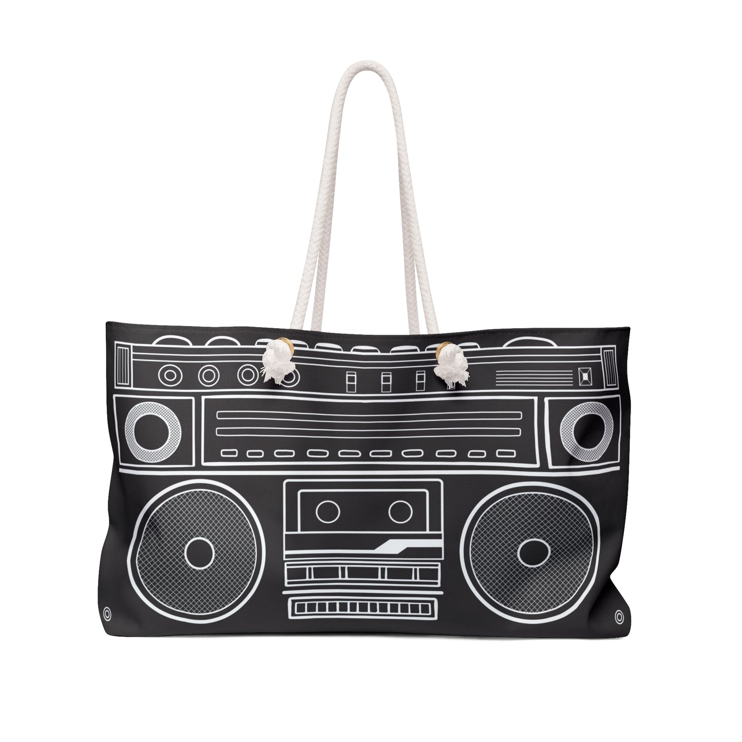 Retro Boombox Weekender Bag - Stylish and Fun Travel Tote for Music Lovers