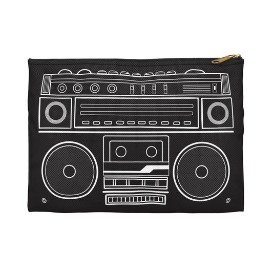 Vintage Boombox Accessory Pouch - Retro Music Storage for Music Lovers