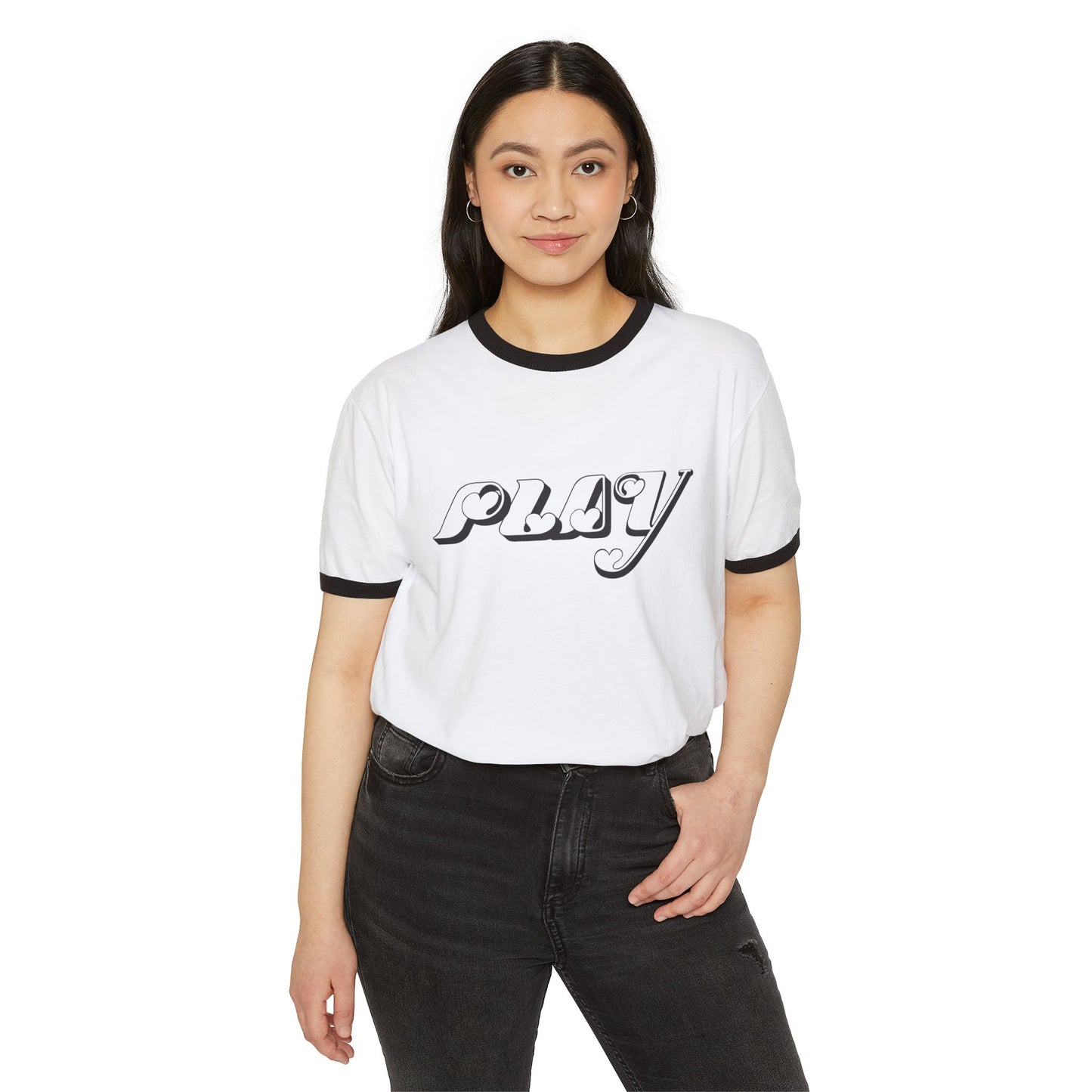 Unisex PLAY Cotton Ringer T-Shirt