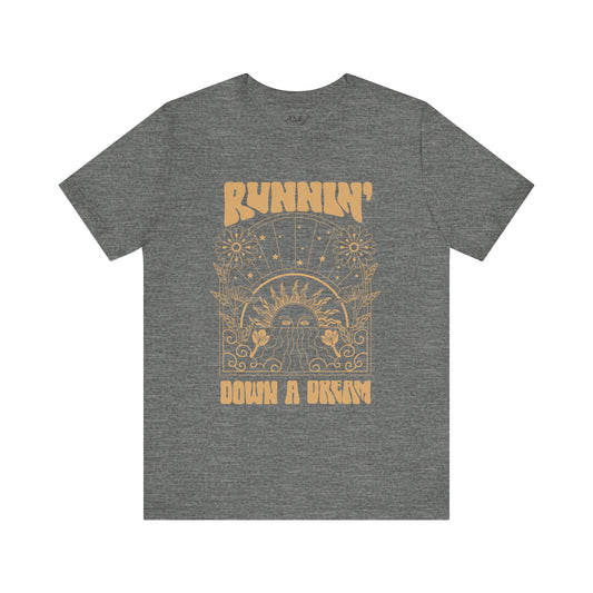 Runnin' Down a Dream Unisex Jersey Tee - Vintage Style Graphic Tee for Dreamers