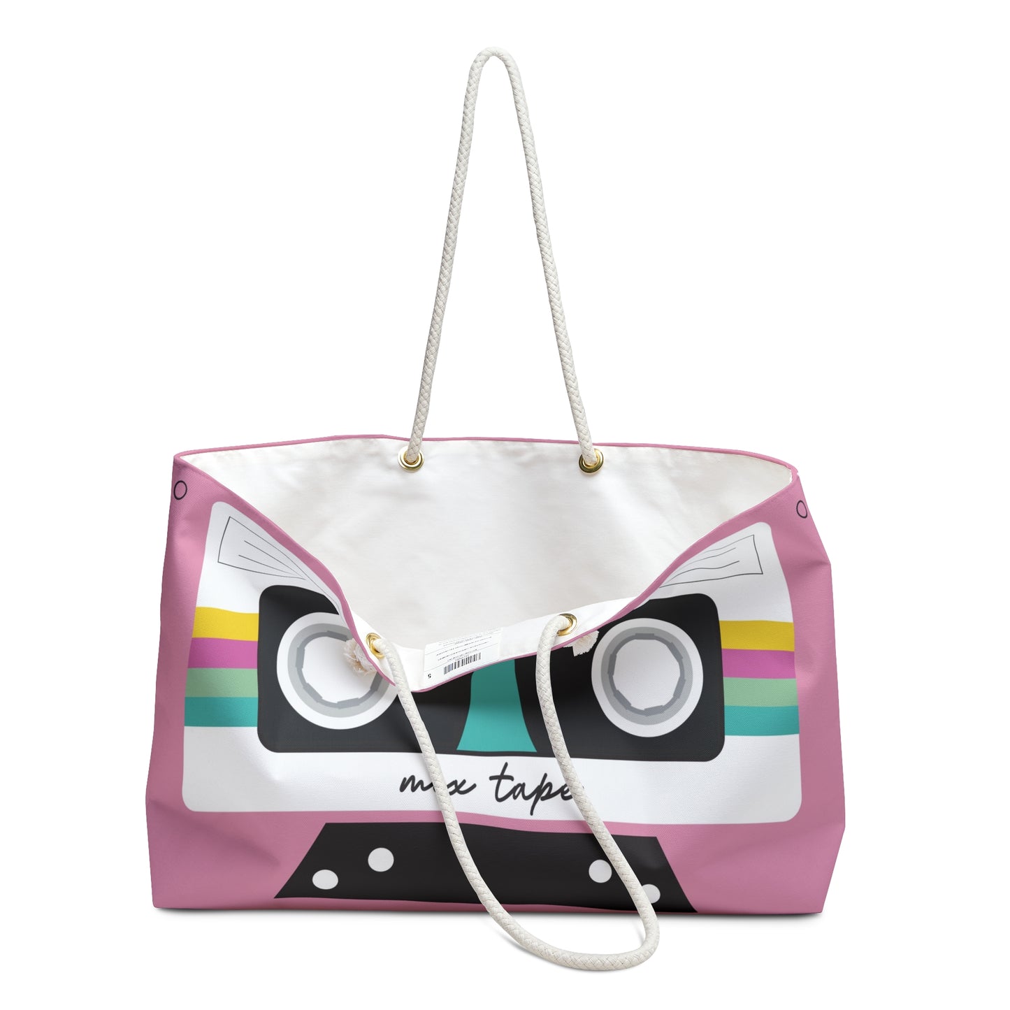 Retro Cassette Mix Tape Weekender Bag - Perfect for Summer Vibes