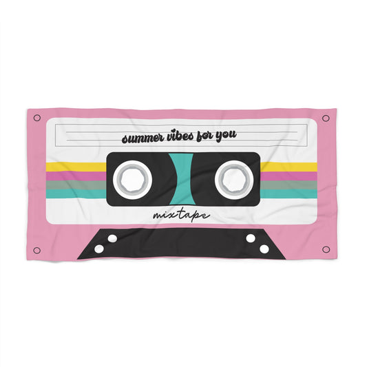 Cassette Tape Beach Towel – Retro Music-Inspired Summer Vibes