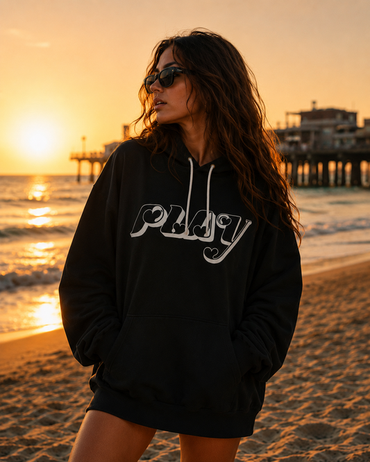 Play Hoodie | Retro Graphic Hoodie for Women | Oversized Y2K Streetwear Sweatshirt